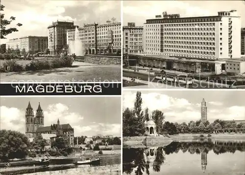 Magdeburg Wilhelm Pieck  Allee Dom Kat. Magdeburg