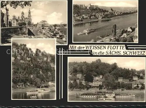 Pirna Bruehlsche Terrasse Bastei Stadt Wehlen Kat. Pirna