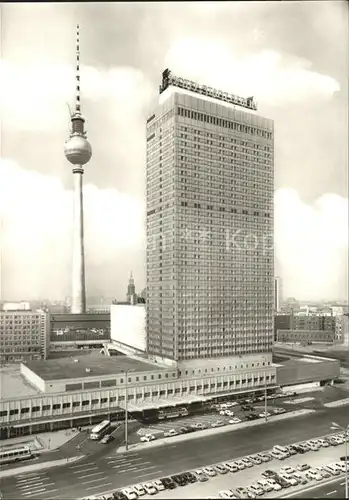 Berlin Interhotel Stadt Berlin UKW Fernsehturm Deutschen Post  Kat. Berlin