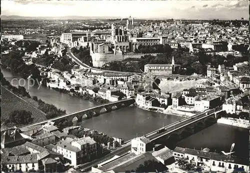 Beziers Fliegeraufnahme Pont Vieux Pont Neuf  Kat. Beziers