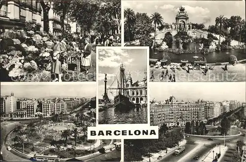 Barcelona Cataluna Schiff Markt Garten Kat. Barcelona