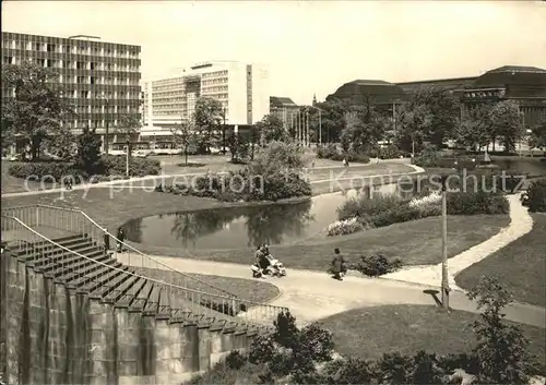 Leipzig Schwanenteich Hauptbahnhof Hotel Stadt Leipzig  Kat. Leipzig