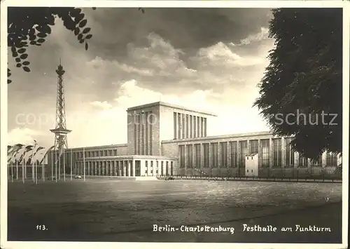 Charlottenburg Festhalle Funkturm  Kat. Berlin