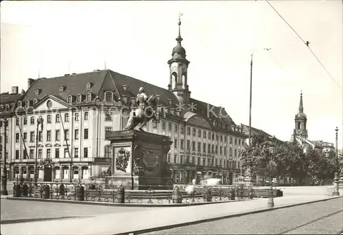 Dresden Neustaedter Rathaus Denkmal August des Starken  Kat. Dresden Elbe