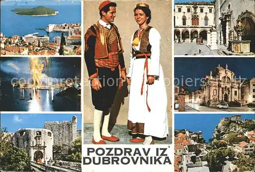 Dubrovnik Ragusa Tracht Fliegeraufnahme  Kat. Dubrovnik