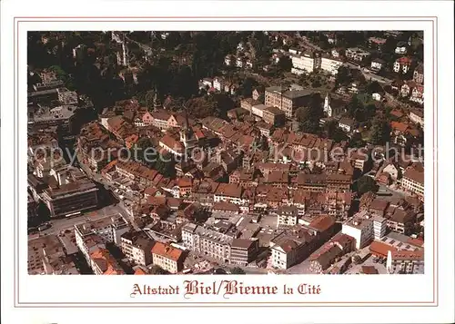 Biel Bienne Fliegeraufnahme Altstadt Kat. Biel