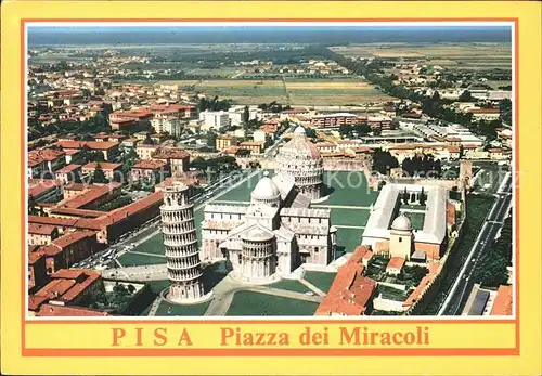 Pisa Piazza del Duomo Fliegeraufnahme Schiefer Turm Kat. Pisa