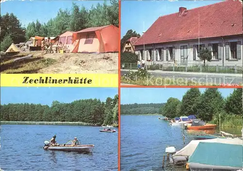 Zechlinerhuette Camping Kaelbernkoppel Tietzowsee Schlabornsee Wegener Gedenkstaette Kat. Rheinsberg
