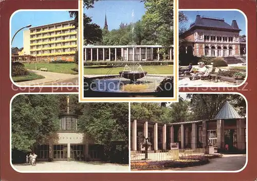 Bad Elster Sanatorium Clara Zetkin Wandelhalle Kurhaus Marienquelle Moritzquelle Kat. Bad Elster