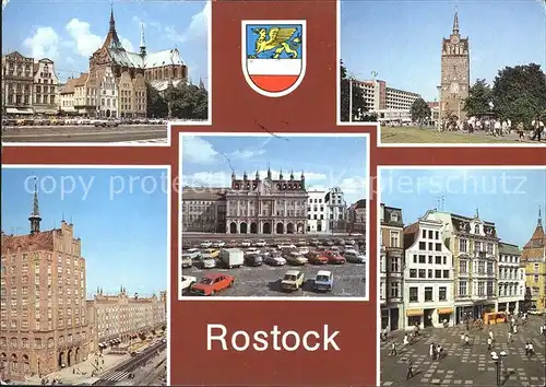 Rostock Mecklenburg Vorpommern Kroepeliner Tor Lange Strasse Rathaus Kroepeliner Strasse Kat. Rostock