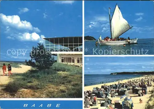 Baabe Ostseebad Ruegen Strand Segelboot Kat. Baabe