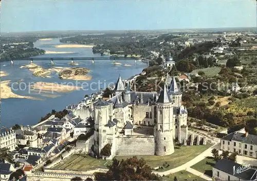 Saumur Chateau et Loire Fliegeraufnahme Kat. Saumur