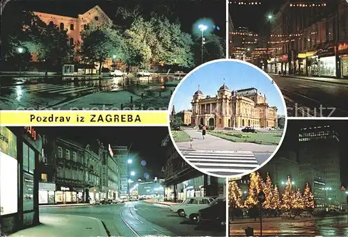 Zagreb bei Nacht Kat. Zagreb