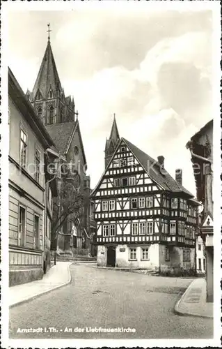 Arnstadt Ilm Fachwerkhaus Liebfrauenkirche Kat. Arnstadt