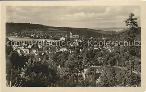 Bad Elster Ortsansicht mit Kirche Kat. Bad Elster