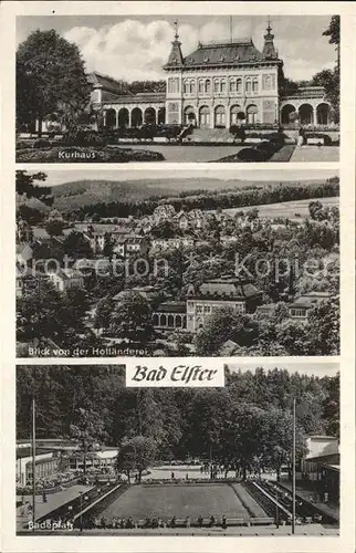 Bad Elster Kurhaus Blick von der Hollaenderei Badeplatz Bad der Werktaetigen Kat. Bad Elster