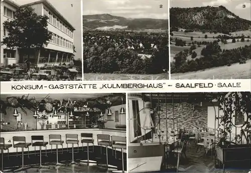 Saalfeld Saale Konsum Gaststaette Kulmberghaus Bar Finkenstube Kat. Saalfeld