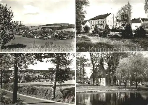 Tirpersdorf Teilansichten Landstrasse Kapelle Teich Kat. Tirpersdorf