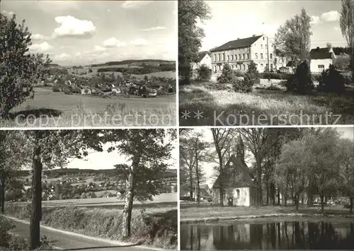 Tirpersdorf Teilansichten Landstrasse Kapelle Teich Kat. Tirpersdorf