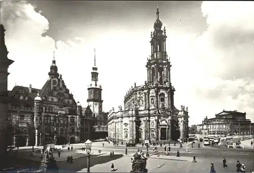 Dresden Georgentor Kath Hofkirche Oper Bruehlsche Terrasse vor Zerstoerung 1945 Kat. Dresden Elbe