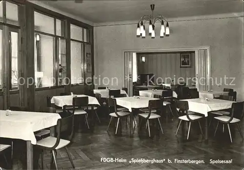 Finsterbergen FDGB Heim Spiessberghaus Speisesaal Kat. Finsterbergen Thueringer Wald