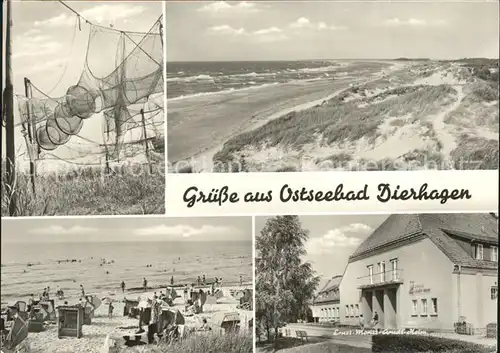 Dierhagen Ostseebad Fischernetze Strand Duenen Ernst Moritz Arndt Heim Kat. Dierhagen Ostseebad