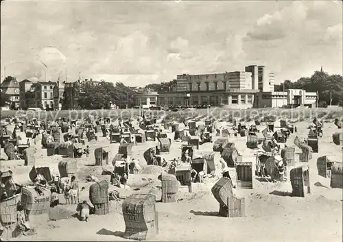 Warnemuende Ostseebad Strand Kurhaus Kat. Rostock