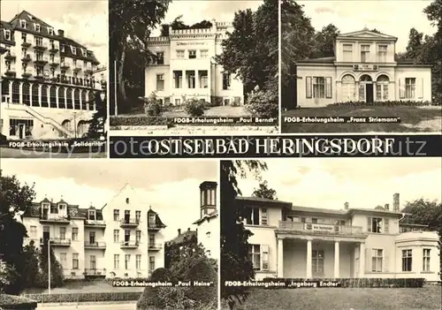 Heringsdorf Ostseebad Usedom FDGB Erholungsheime Kat. Heringsdorf