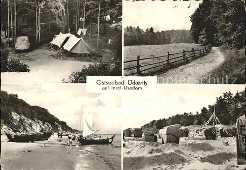 ueckeritz Usedom Campingplatz Waldweg Strand Kat. ueckeritz Usedom