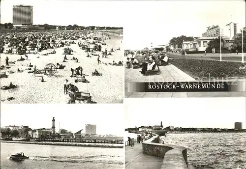 Warnemuende Ostseebad Strand Hotel Neptun Kurhaus Hafeneinfahrt Mole Kat. Rostock