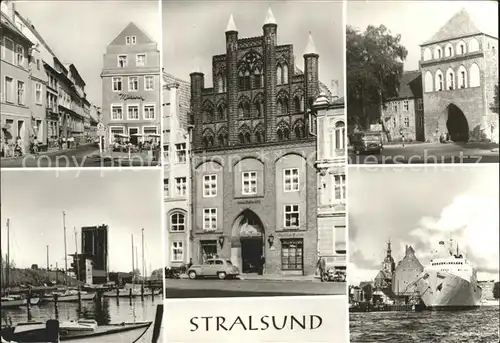 Stralsund Mecklenburg Vorpommern Leninplatz Knieper Tor Alter Markt Bertram Wulflam Haus Ruegendammbruecke Hafen Faehre Kat. Stralsund