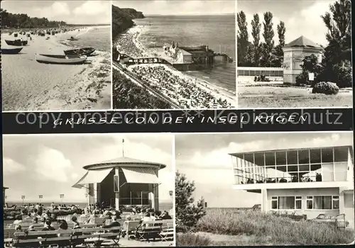 Insel Ruegen Thiessow Sellin Goehren Binz Baabe Strand Seebruecke Pavillon Kat. Bergen