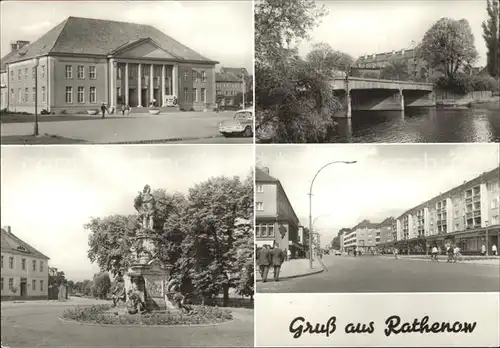 Rathenow Kulturhaus Schleusenkanal Schleusenplatz Wilhelm Pieck Strasse Kat. Rathenow