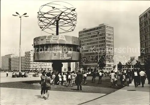 Berlin Alexanderplatz Urania Weltzeituhr Haus des Lehrers Hauptstadt der DDR Kat. Berlin