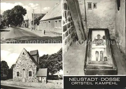 Kampehl Teilansicht 700jaehrige Wehrkirche Denkmalschutz Gruft Ritter von Kahlbutz Kat. Neustadt Dosse