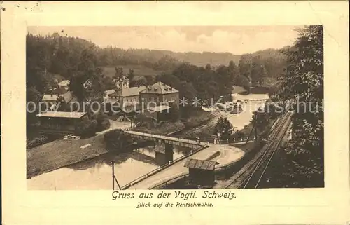 Plauen Vogtland Blick auf die Rentschmuehle Kat. Plauen