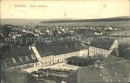 Lohmen Sachsen Panorama Kat. Lohmen Sachsen