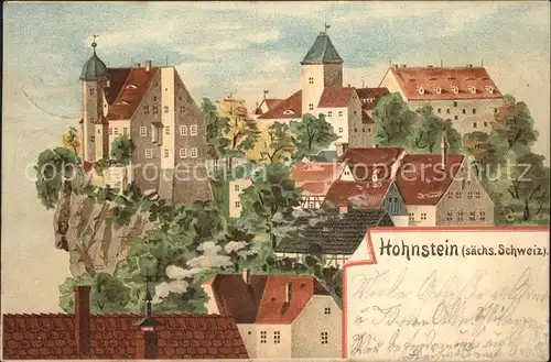 Hohnstein Saechsische Schweiz Burg Reichspost Kat. Hohnstein