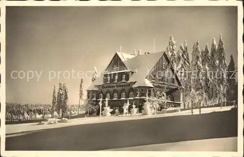 Carlsfeld Erzgebirge Gasthaus Talsperre Winterpanorama Kat. Eibenstock