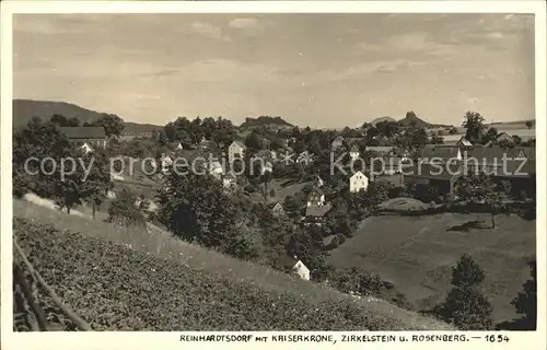 Reinhardtsdorf Schoena mit Kaiserkrone Zirkelstein und Rosenberg Kat. Reinhardtsdorf Schoena