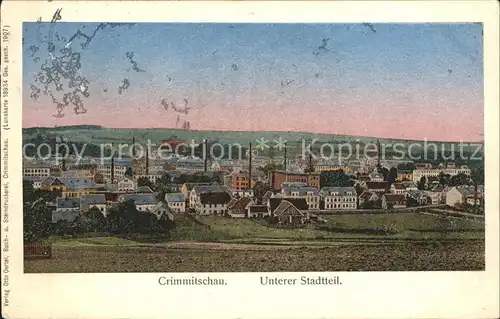 Crimmitschau Unterer Stadtteil Kat. Crimmitschau