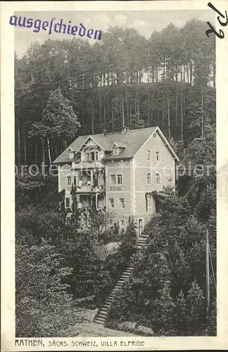 Rathen Saechsische Schweiz Villa Elfride Kat. Rathen Sachsen