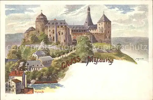 Mylau Schloss Kuenstlerkarte Kat. Mylau