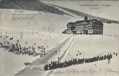 Oberwiesenthal Erzgebirge Sporthotel Wintersportplatz Kat. Oberwiesenthal