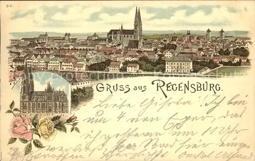 Regensburg Stadtbild mit Dom Kat. Regensburg