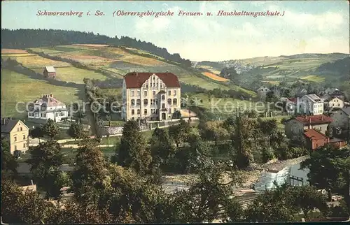 Schwarzenberg Erzgebirge Frauen und Haushaltungsschule Kat. Schwarzenberg