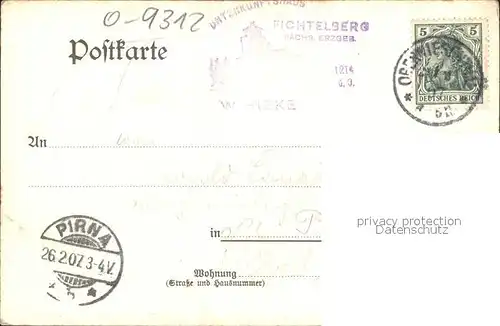 Oberwiesenthal Erzgebirge Unterkunftshaus Fichtelberg Kuenstlerkarte Kat. Oberwiesenthal