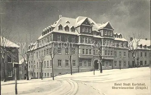 Oberwiesenthal Erzgebirge Hotel Stadt Karlsbad Kat. Oberwiesenthal