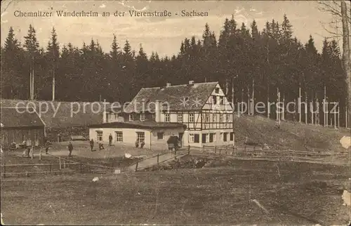 Neudorf Erzgebirge Chemnitzer Wanderheim an der Vierenstrasse Kat. Oberwiesenthal