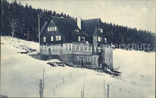 Oberwiesenthal Erzgebirge Ferienheim der Handlungsgehilfen von 1858 am Fichtelberg Kat. Oberwiesenthal